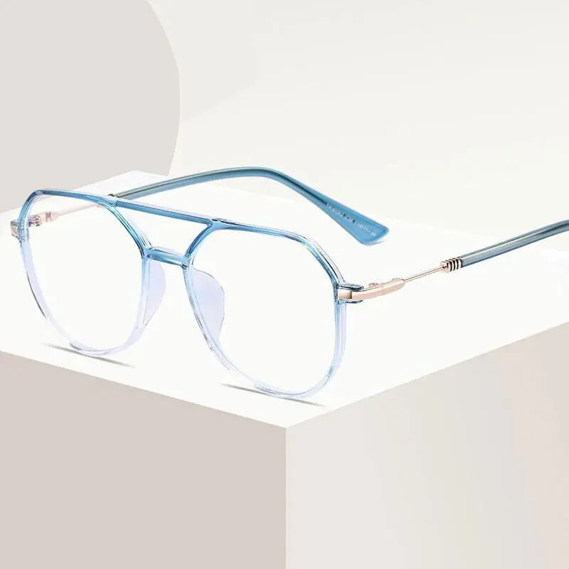 Unisex Square Full Rim Acetate Double Bridge Prescription Glasses 30062 — view 1 | Rx Spectacle