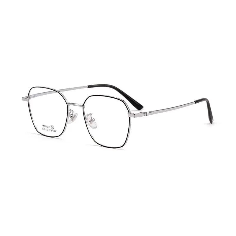 Unisex Polygon Full Rim Alloy Prescription Glasses 68013 — view 8 | Rx Spectacle