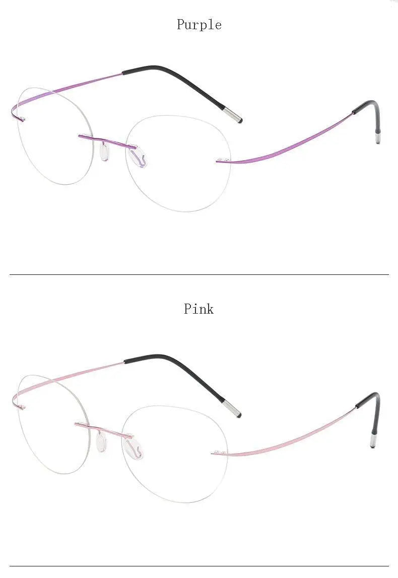 Unisex Polygon Rimless Titanium Prescription Glasses 6001-6002 — view 27 | Rx Spectacle