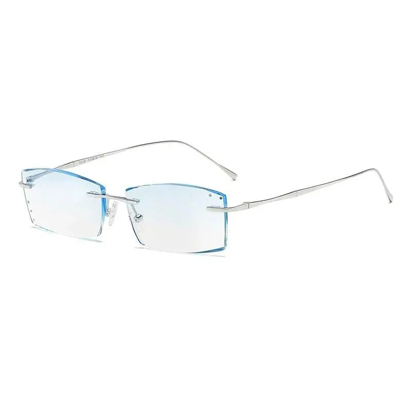 Unisex Rimless Titanium Prescription Glasses 3018 — view 4 | Rx Spectacle