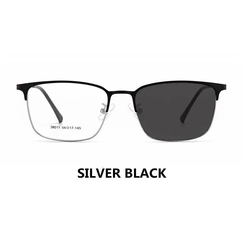 Unisex Square Full Rim Alloy Reading Glasses 38011 — view 12 | Rx Spectacle