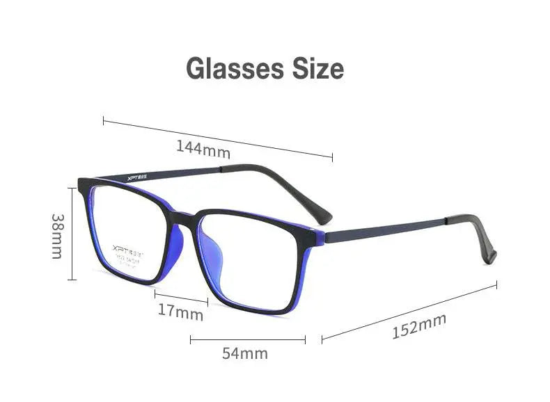Unisex Square Full Rim Titanium Prescription Glasses — view 13 | Rx Spectacle