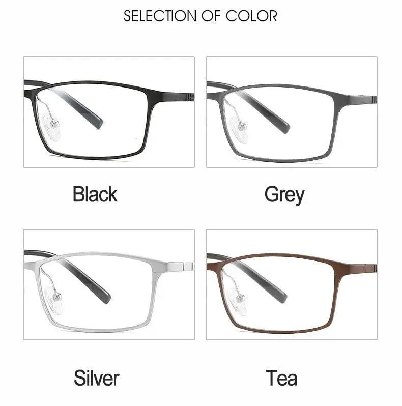 Unisex Square Full Rim Alloy Prescription Glasses 6300 — view 13 | Rx Spectacle