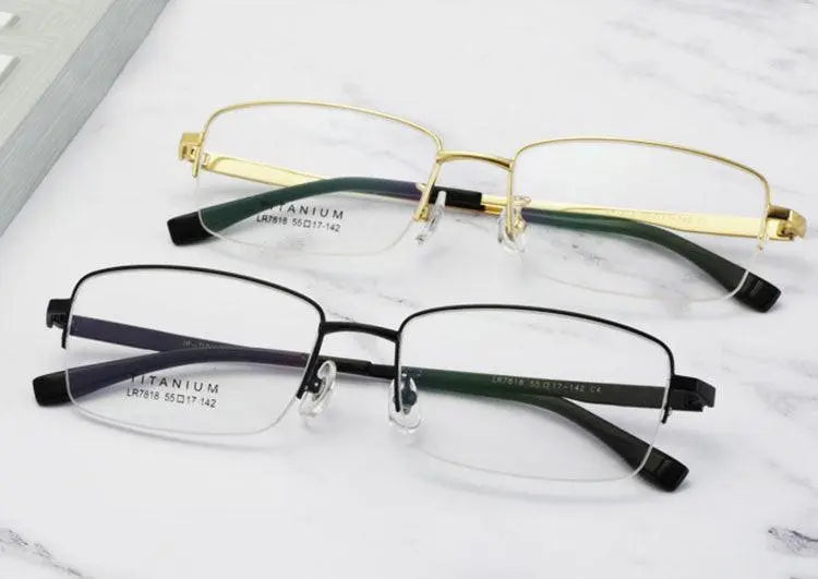 Men's Full Rim Titanium Prescription Glasses Lr7818 — view 11 | Rx Spectacle