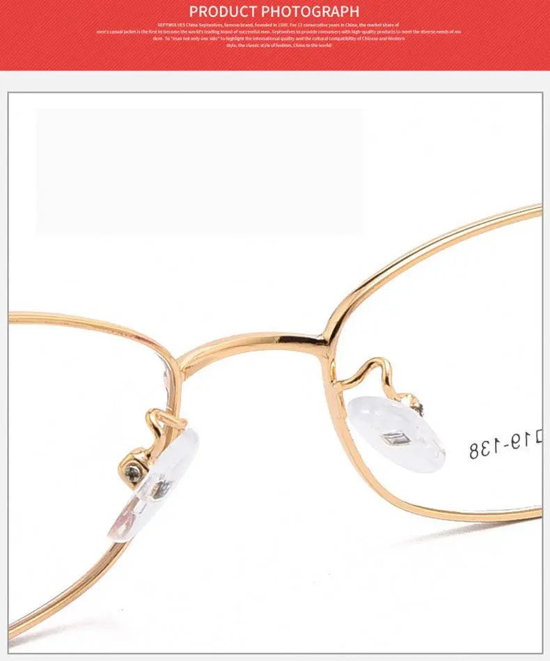Women's Rectangular Full Rim Alloy Prescription Glasses 050 — view 12 | Rx Spectacle