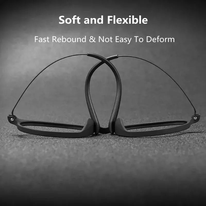 Unisex Irregular Full Rim Titanium Prescription Glasses 1935 — view 4 | Rx Spectacle