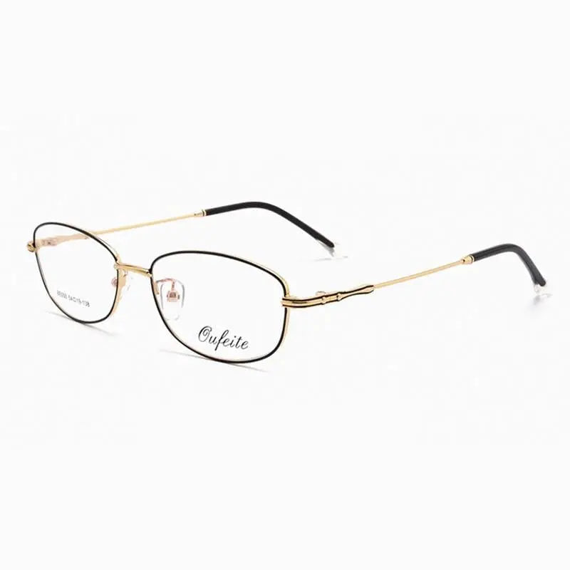 Women's Rectangular Full Rim Alloy Prescription Glasses 050 — view 2 | Rx Spectacle