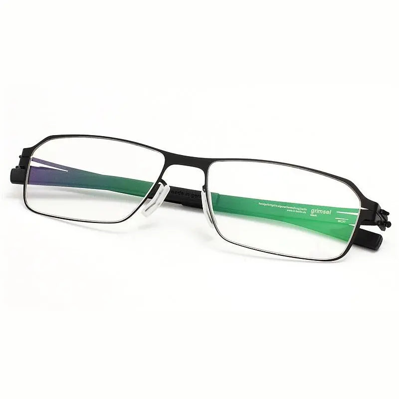 Men's Full Rim Alloy Screwless Prescription Glasses LDBG1 — view 4 | Rx Spectacle