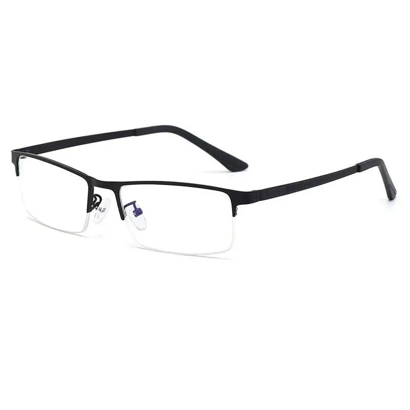 Unisex Square Semi-Rimless Alloy Prescription Glasses 88121 — view 8 | Rx Spectacle
