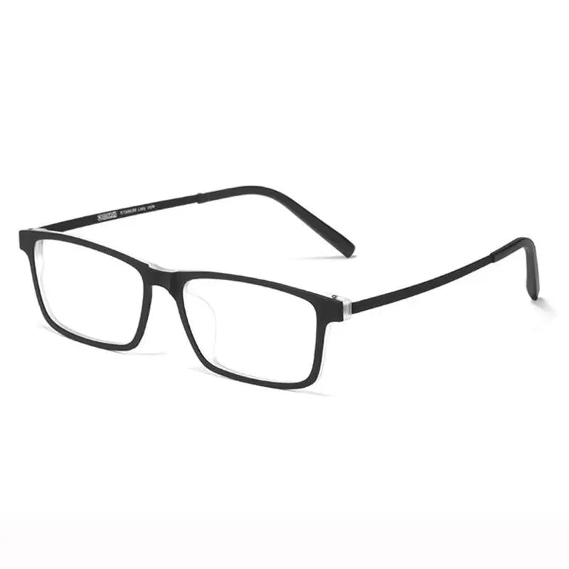 Unisex Rectangular Full Rim Titanium Prescription Glasses 8836x — view 4 | Rx Spectacle
