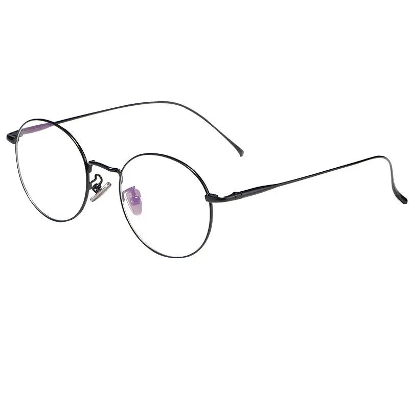 Unisex Round Full Rim Titanium Prescription Glasses 3216 — view 4 | Rx Spectacle