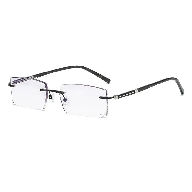 Men's Square Rimless Prescription Glasses 52050 — view 8 | Rx Spectacle