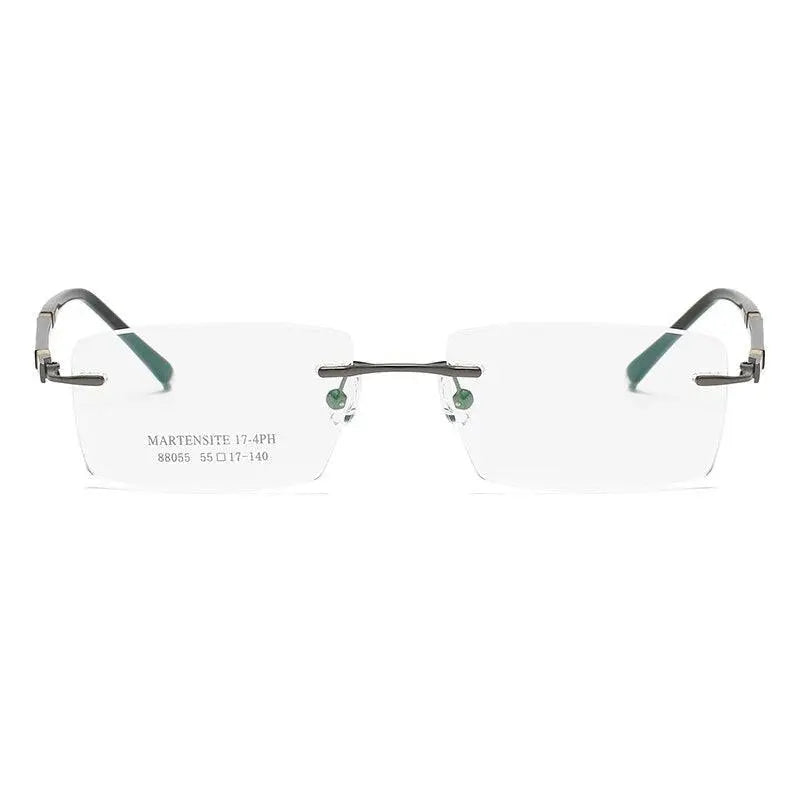 Men's Square Rimless Prescription Glasses 88055 — view 6 | Rx Spectacle