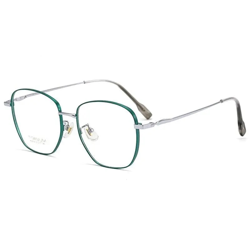 Unisex Square Full Rim Titanium Prescription Glasses 02K5016 — view 3 | Rx Spectacle