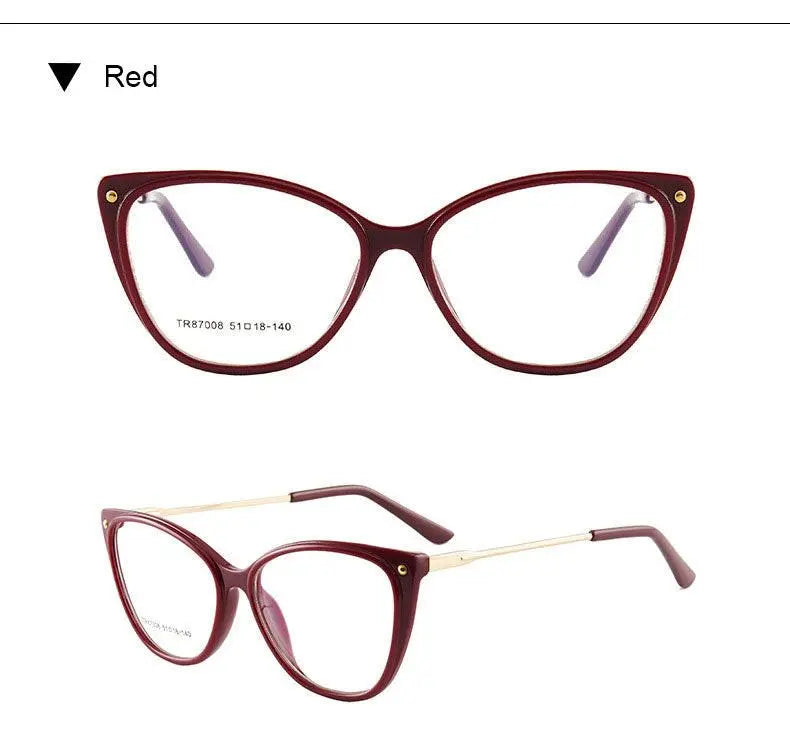Cat Eye Full Rim TR90 Prescription Glasses 7008 — view 19 | Rx Spectacle