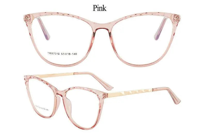 Women's Cat Eye Full Rim TR90 Prescription Glasses 7010 — view 19 | Rx Spectacle