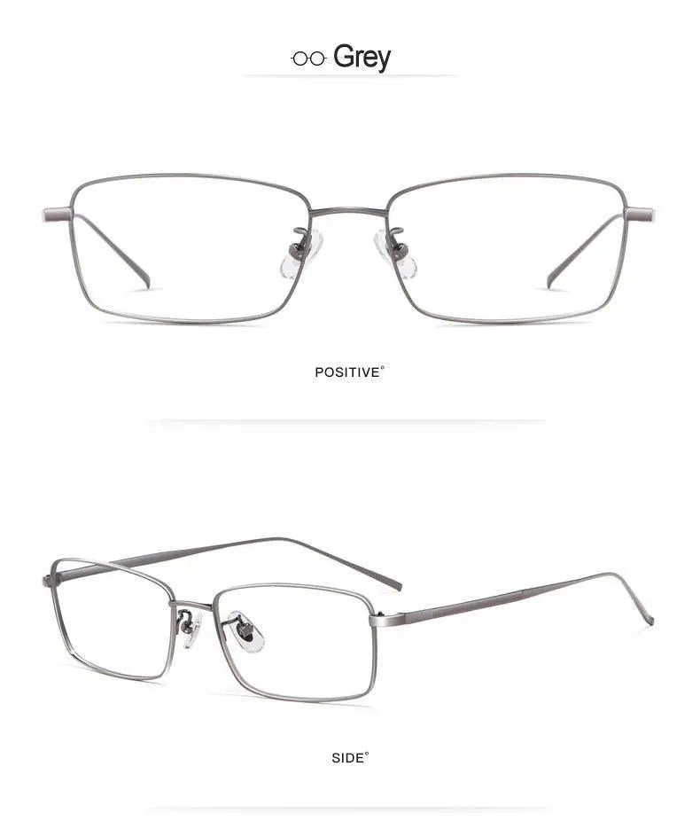 Unisex Full Rim Titanium Prescription Glasses 10109 — view 15 | Rx Spectacle