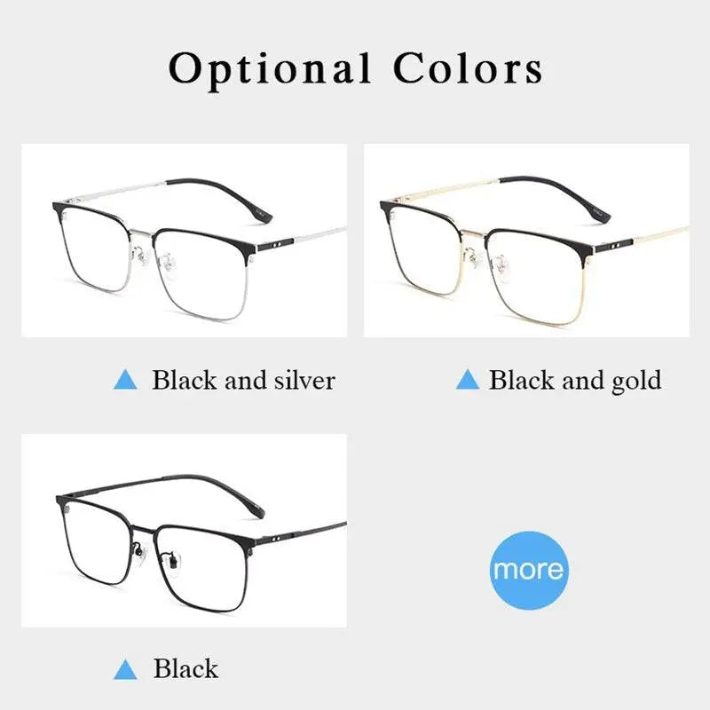 Men's Semi-Rimless Titanium Prescription Glasses 80092 — view 4 | Rx Spectacle