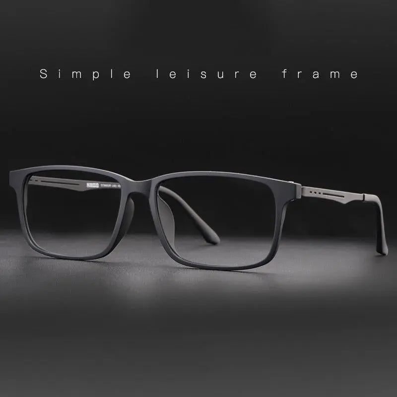 Unisex Square Full Rim Titanium Prescription Glasses 8838 — view 2 | Rx Spectacle
