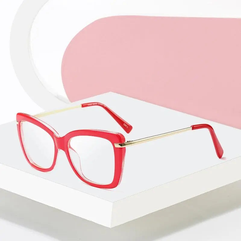 Women's Cat Eye Full Rim Acetate Prescription Glasses 97331 — view 1 | Rx Spectacle