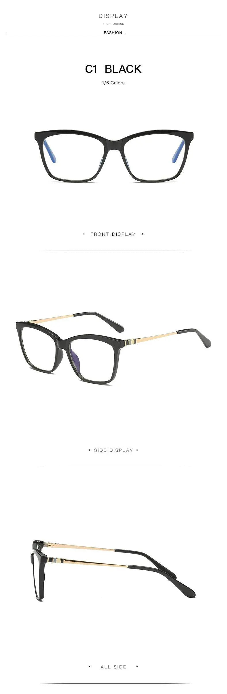 Women's Round Full Rim TR90 Prescription Glasses 2060 — view 17 | Rx Spectacle