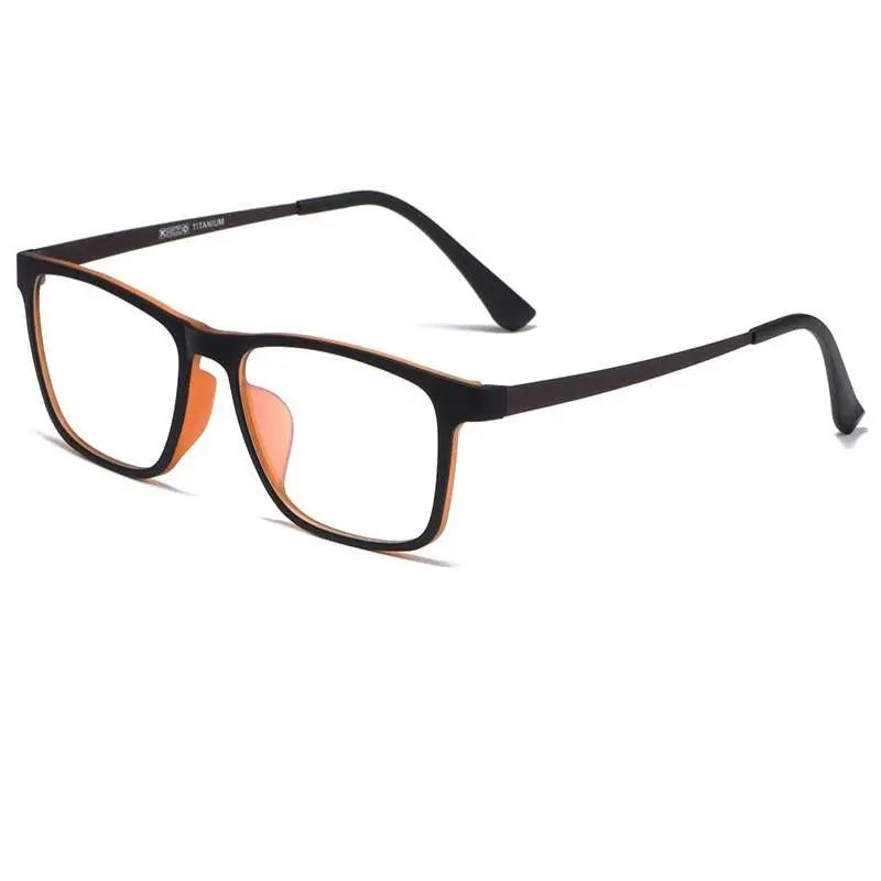 Men's Square Full Rim Titanium Prescription Glasses HR3068 — view 5 | Rx Spectacle