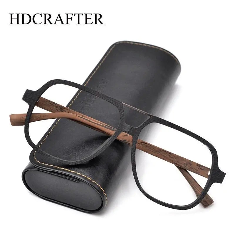 Unisex Full Rim Wood Oversized Prescription Glasses Ps8210 — view 2 | Rx Spectacle
