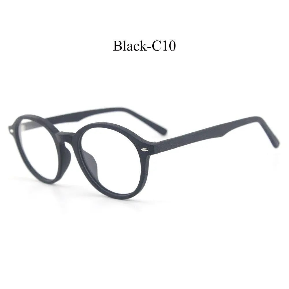 Unisex Round Full Rim Wood Prescription Glasses 4237 — view 4 | Rx Spectacle