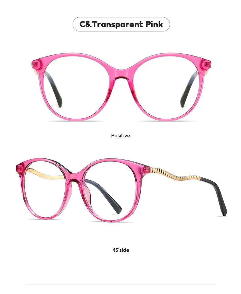 Women's Round Full Rim TR90 Prescription Glasses 2067 — view 17 | Rx Spectacle
