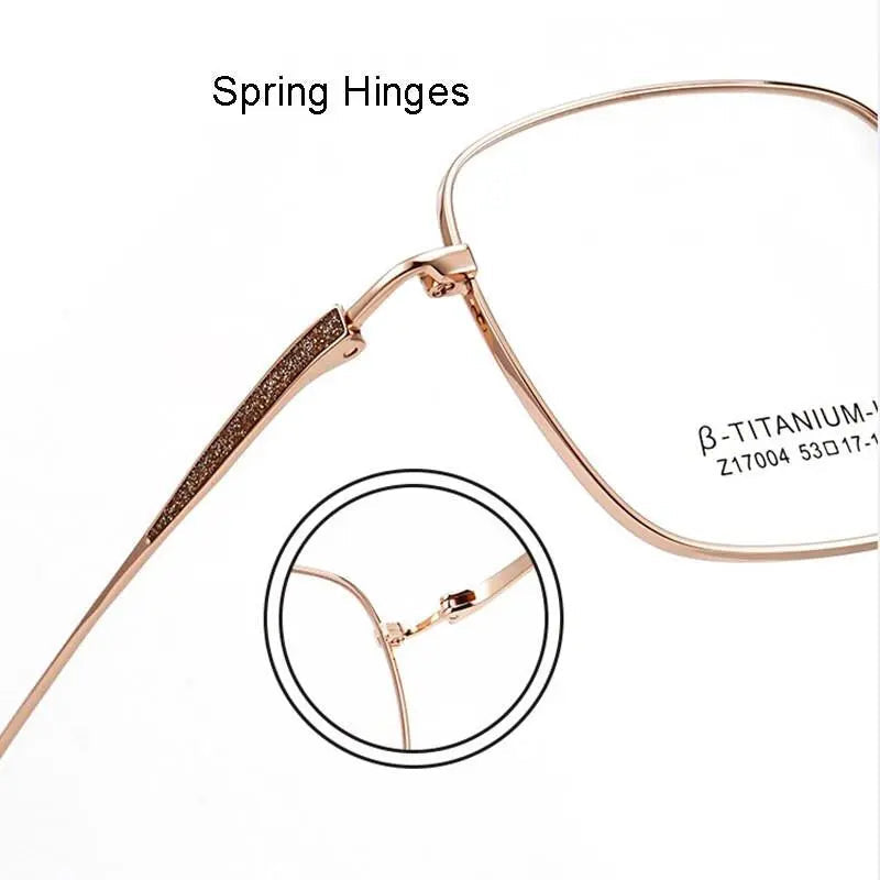Unisex Square Full Rim Titanium Prescription Glasses 17004 — view 7 | Rx Spectacle