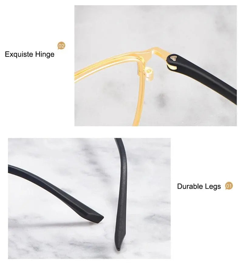 Unisex Square Full Rim Alloy Prescription Glasses 3007 — view 18 | Rx Spectacle