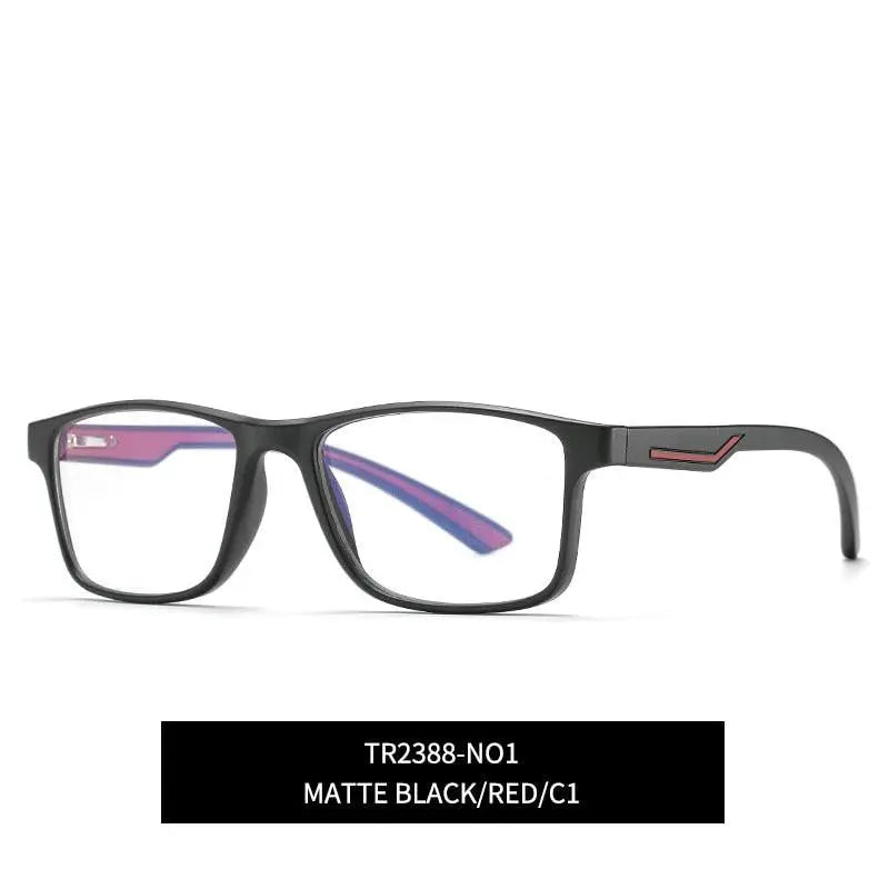 Men's Square Full Rim TR90 Prescription Glasses 2388 — view 8 | Rx Spectacle
