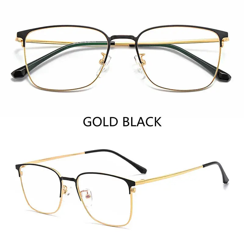 Unisex Rectangular Full Rim Alloy Prescription Glasses 39139 — view 5 | Rx Spectacle