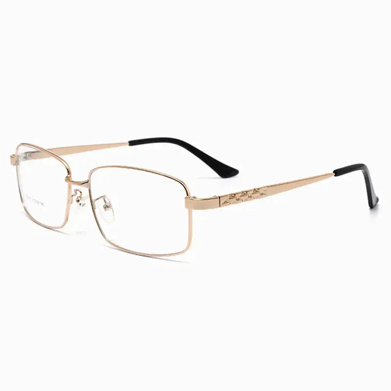 Men's Square Full Rim Alloy Oversized Prescription Glasses 60354 — view 4 | Rx Spectacle