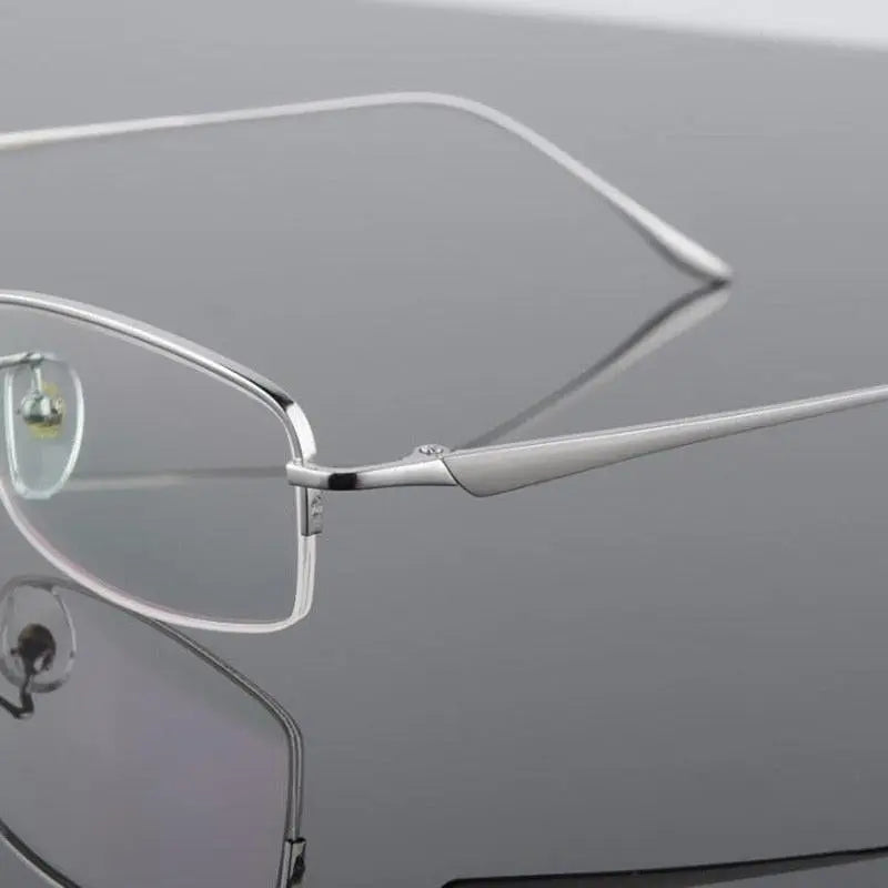 Men's Semi-Rimless Titanium Prescription Glasses 8272 — view 3 | Rx Spectacle
