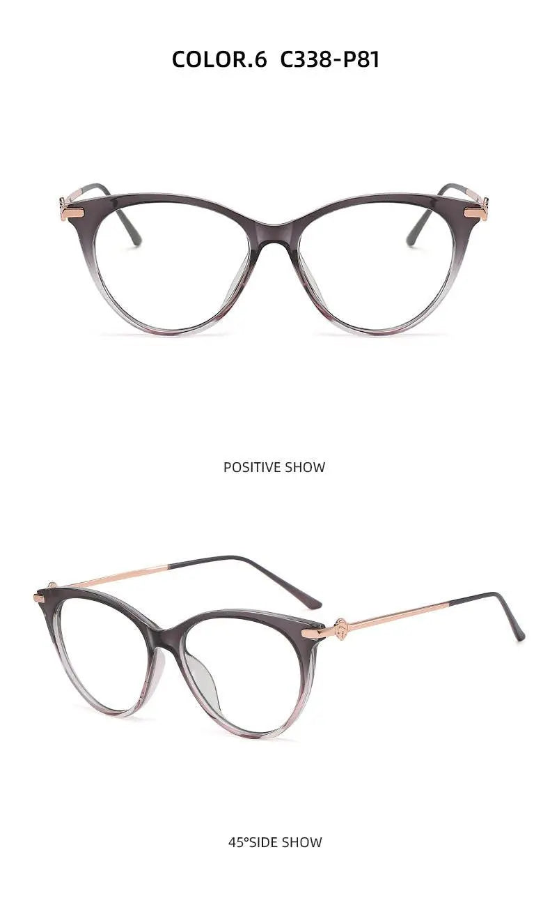 Women's Cat Eye Full Rim TR90 Prescription Glasses Tr2335 — view 17 | Rx Spectacle