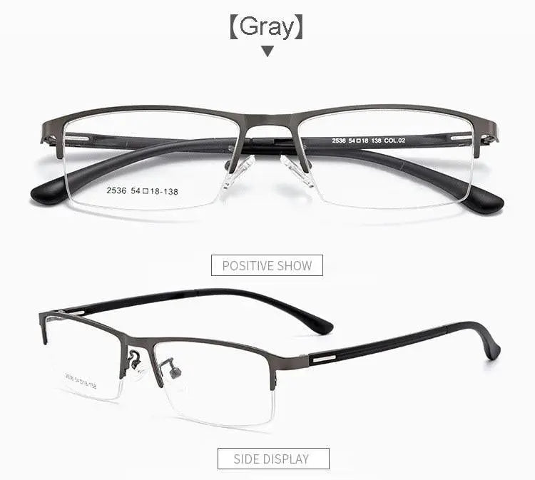 Men's Semi-Rimless TR90 Prescription Glasses — view 12 | Rx Spectacle