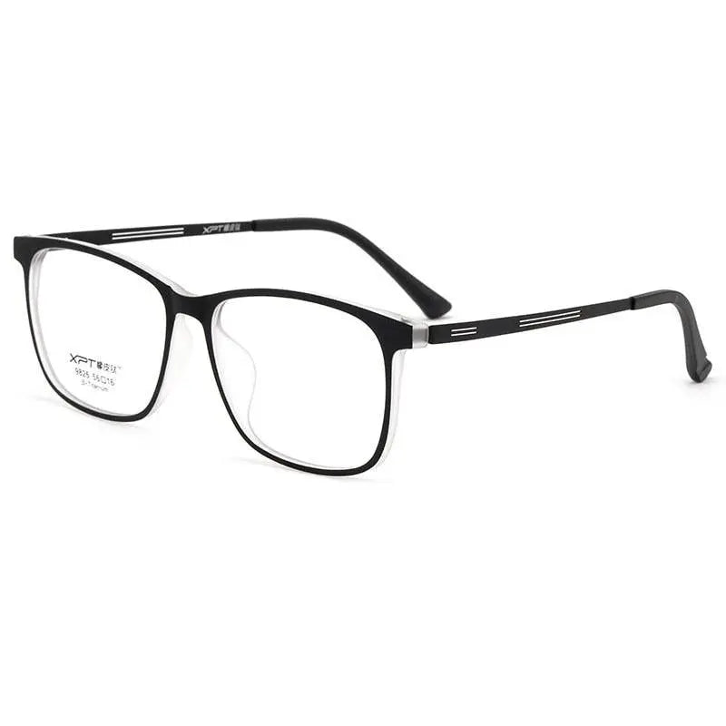 Men's Square Full Rim Titanium Prescription Glasses 9825 — view 4 | Rx Spectacle