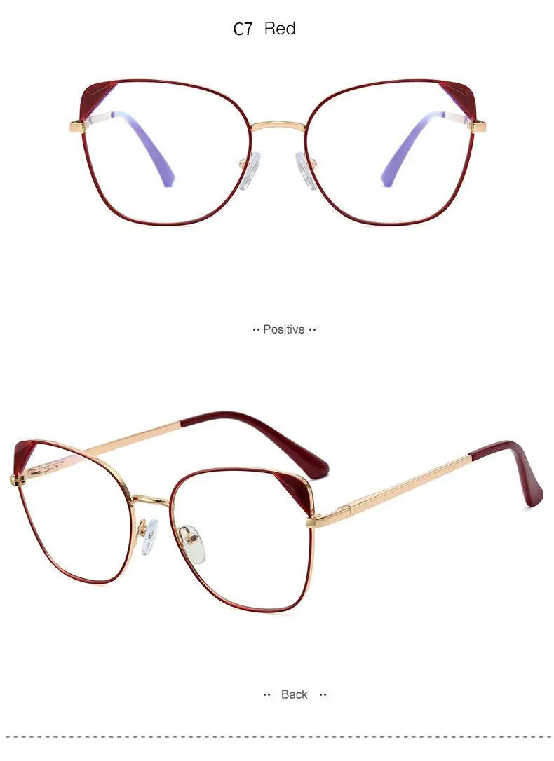 Women's Cat Eye Full Rim TR90 Prescription Glasses 95805 — view 16 | Rx Spectacle
