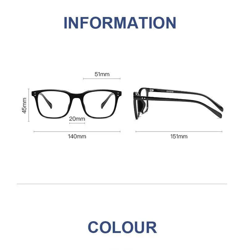 Unisex Square Full Rim TR90 Prescription Glasses 6328 — view 15 | Rx Spectacle
