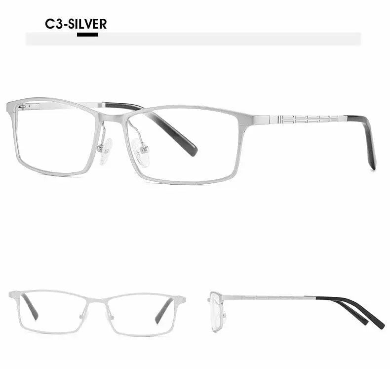 Unisex Square Full Rim Alloy Prescription Glasses 6300 — view 16 | Rx Spectacle