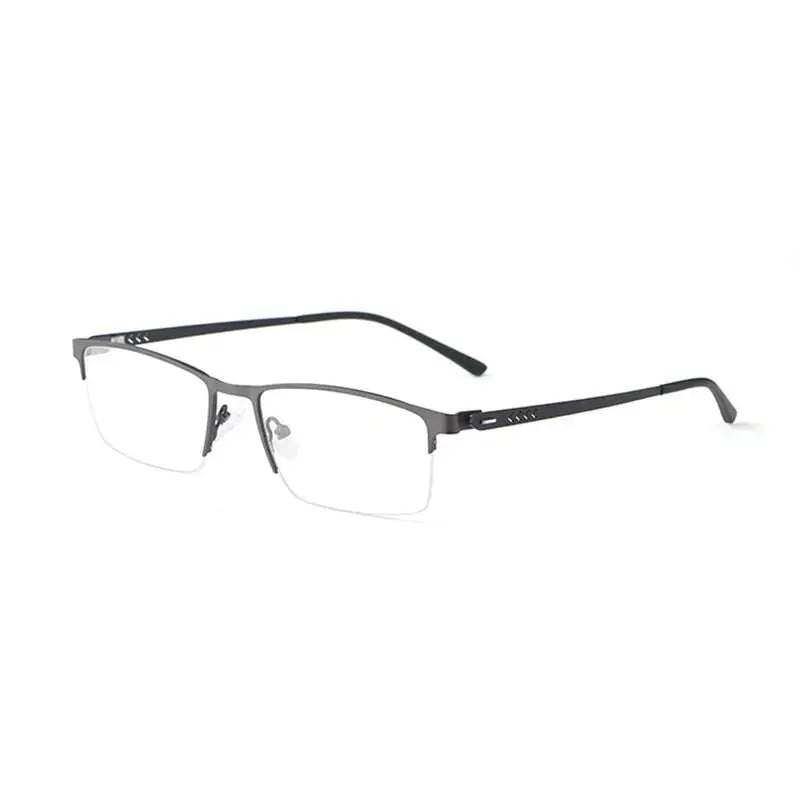 Unisex Rectangular Semi-Rimless Alloy Prescription Glasses 984100 — view 6 | Rx Spectacle