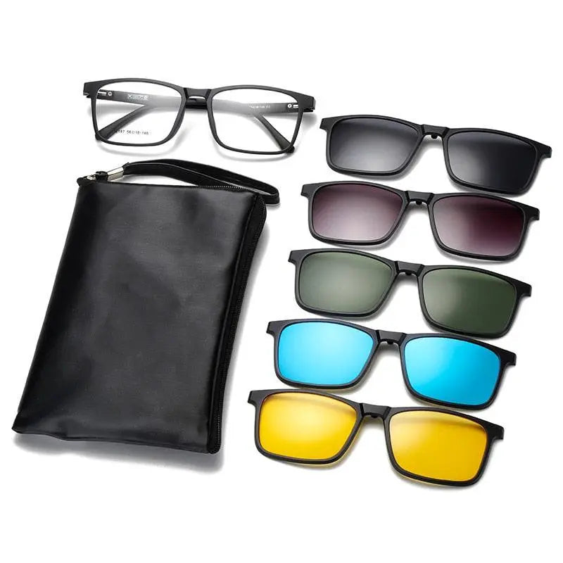 Unisex Full Rim Resin Clip-On Prescription Glasses 12147 — view 5 | Rx Spectacle
