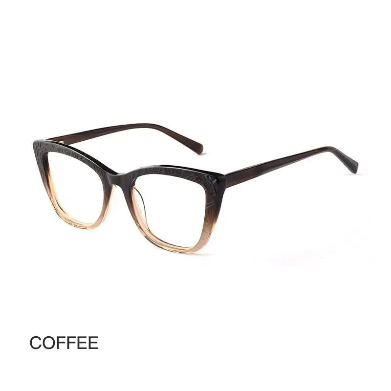 Women's Cat Eye Full Rim Acetate Prescription Glasses Z508 — view 9 | Rx Spectacle