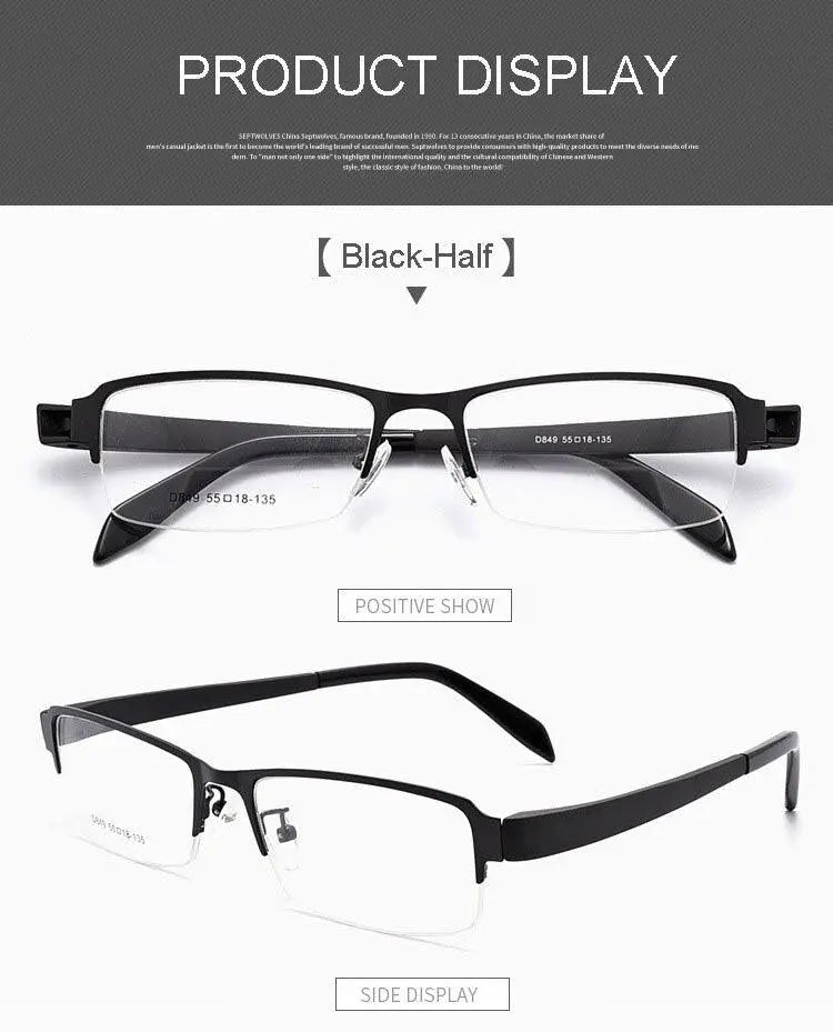 Men's Full Rim Alloy Prescription Glasses D849/D845 — view 15 | Rx Spectacle