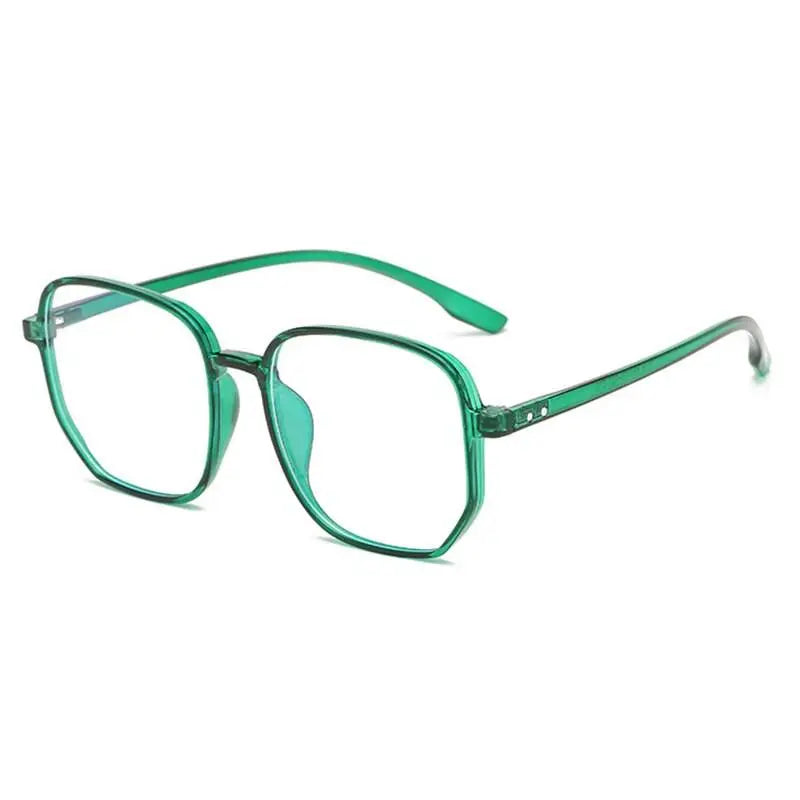 Women's Round Full Rim TR90 Oversized Prescription Glasses 1535 — view 2 | Rx Spectacle