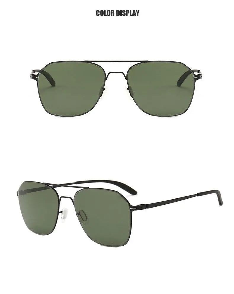 Men's Square Full Rim Alloy Double Bridge Prescription Glasses 7704 — view 17 | Rx Spectacle
