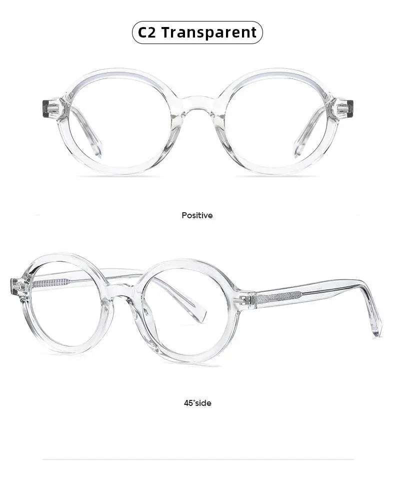 Unisex Round Full Rim Titanium Prescription Glasses 2092 — view 15 | Rx Spectacle