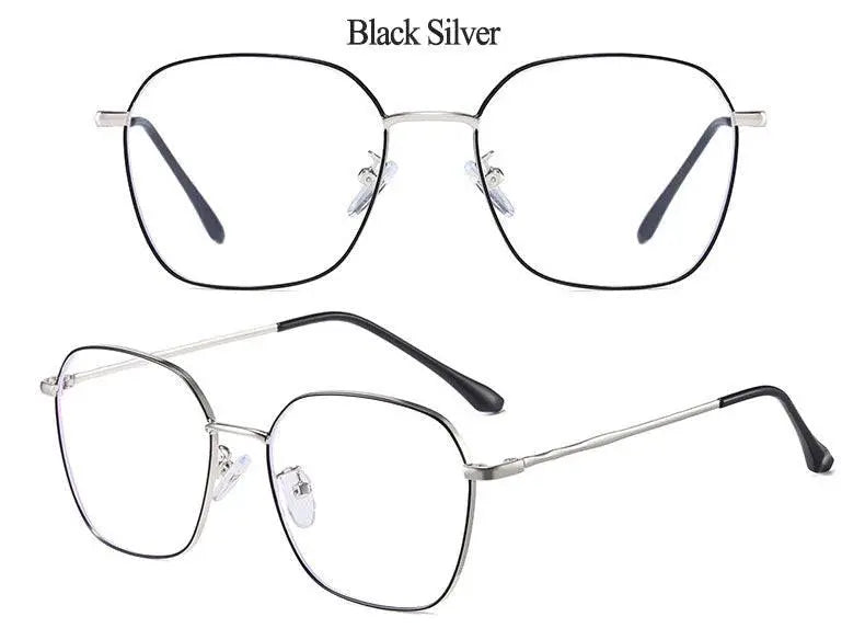 Unisex Polygon Full Rim Alloy Prescription Glasses Zy9037 — view 16 | Rx Spectacle