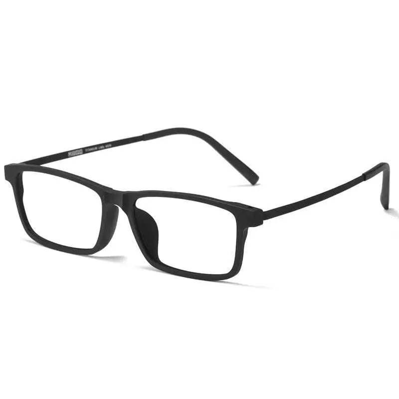 Men's Square Full Rim Titanium Prescription Glasses 8836X — view 5 | Rx Spectacle